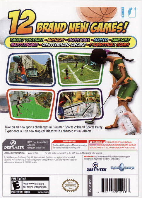 Island Sports Party: Summer Sports 2 - Nintendo Wii [Pre-Owned] Video Games Destineer   