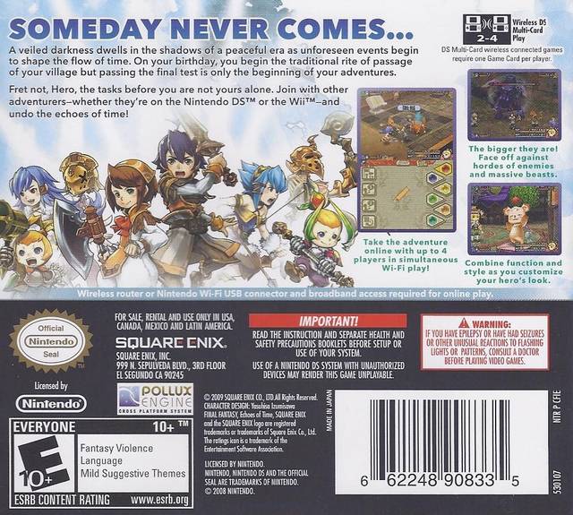 Final Fantasy Crystal Chronicles: Echoes of Time - (NDS) Nintendo