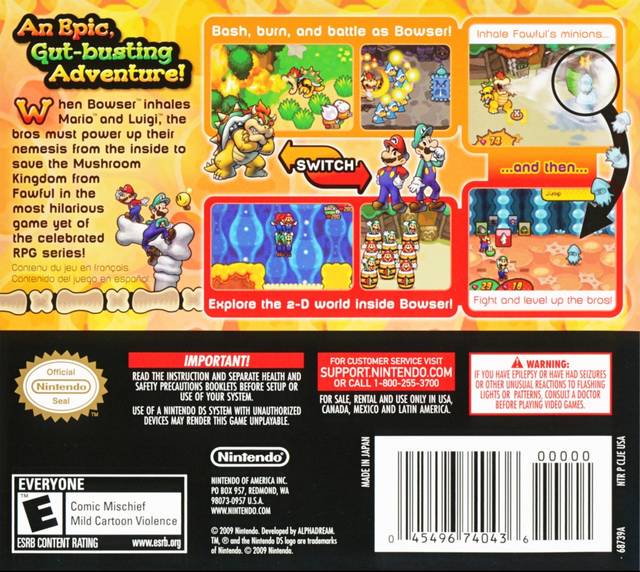Mario & Luigi Bowser's Inside Story (Red Case) - (NDS) Nintendo DS [Pre-Owned] Video Games Nintendo