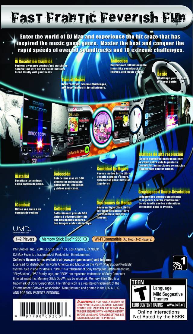 DJ Max Fever - Sony PSP | J&L Game