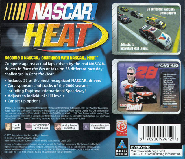 NASCAR Heat - (PS1) PlayStation 1 [Pre-Owned] Video Games Hasbro Interactive   