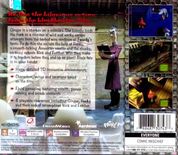 Chicken Run - (PS1) PlayStation 1 [Pre-Owned] Video Games Eidos Interactive   