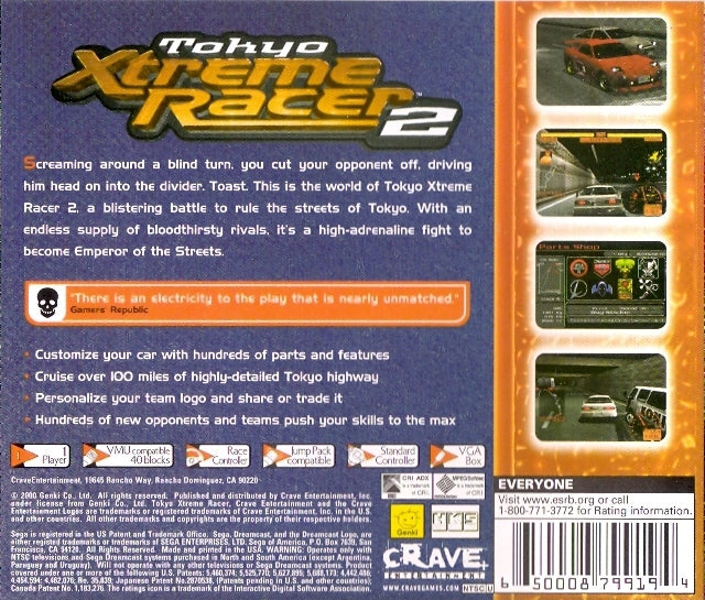 Tokyo Xtreme Racer 2 - (DC) SEGA Dreamcast [Pre-Owned] Video Games Crave   