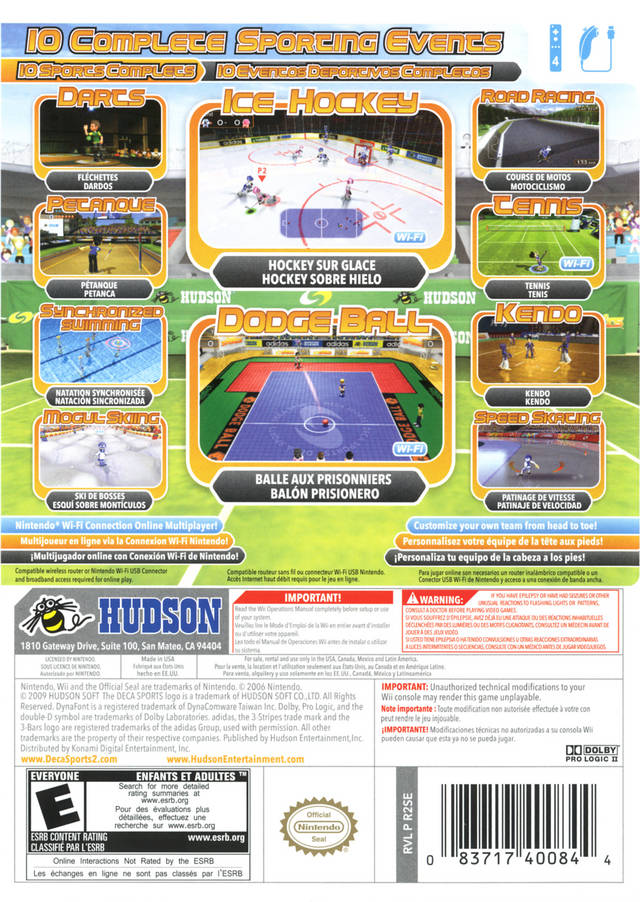 Deca Sports 2 - Nintendo Wii [Pre-Owned] Video Games Hudson   