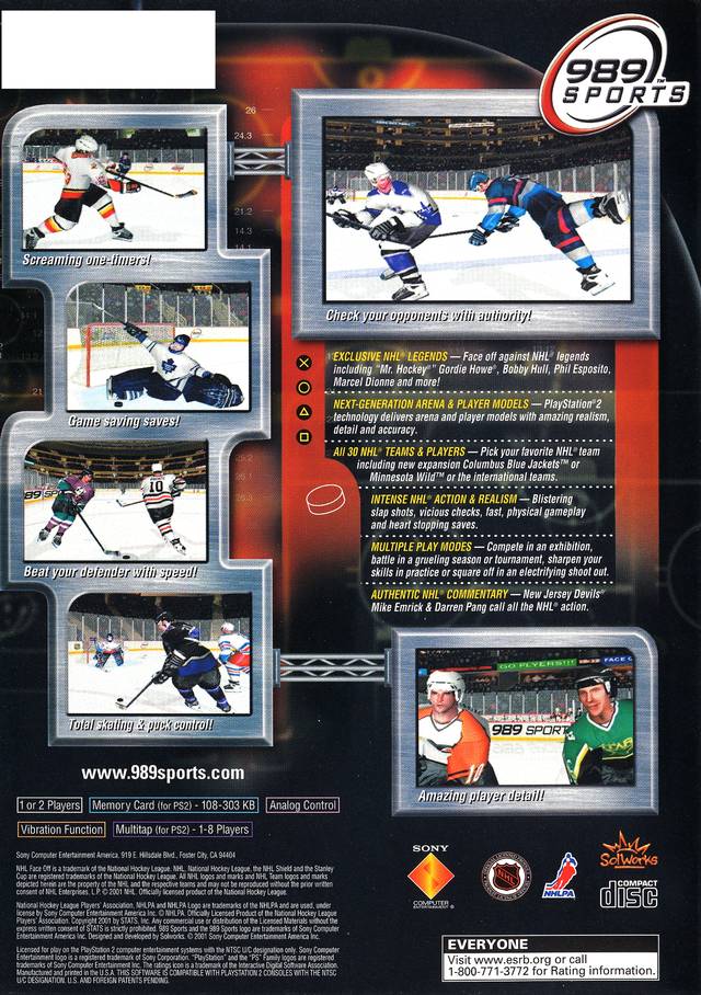 NHL FaceOff 2001 - (PS2) PlayStation 2 [Pre-Owned] Video Games SCEA   