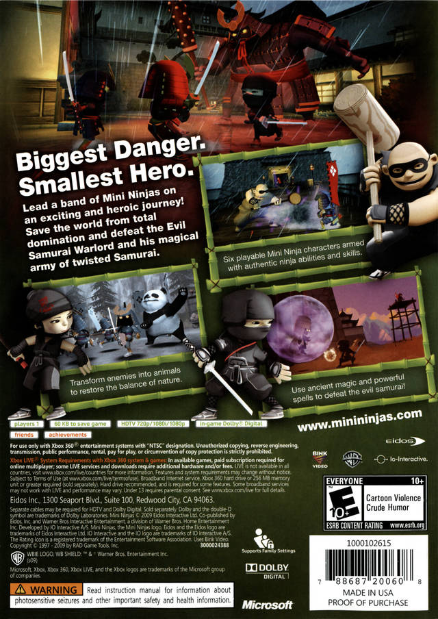 Mini Ninjas - Xbox 360 [Pre-Owned] Video Games Eidos Interactive   