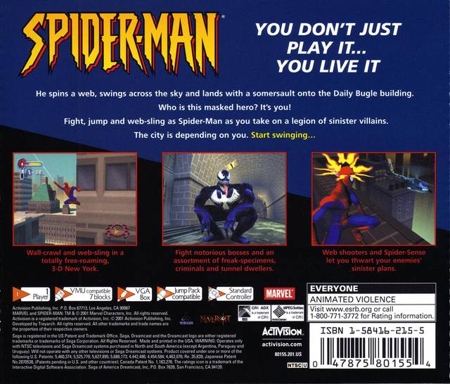 Spider-Man - (DC) SEGA Dreamcast [Pre-Owned] Video Games Activision   
