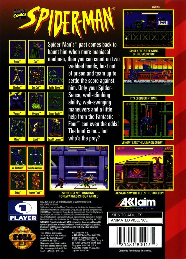 Prix de Spiderman sur PAL Sega Mega Drive | Comparer les Prix en Loose, Complet, Neuf Prix de Spiderman sur PAL Sega Mega Drive | Comparer les Prix en Loose, Complet, Neuf