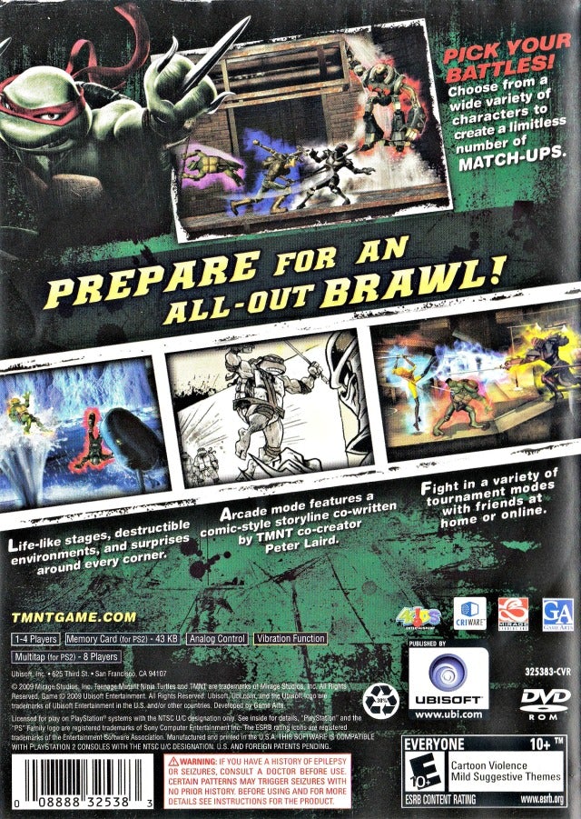 Teenage Mutant Ninja Turtles: Smash-Up (w/ Comic) - (PS2) PlayStation 2 [Pre-Owned] Video Games Ubisoft   