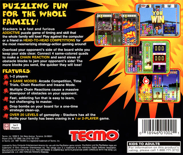 Tecmo Stackers - (PS1) PlayStation 1 [Pre-Owned] Video Games Tecmo   