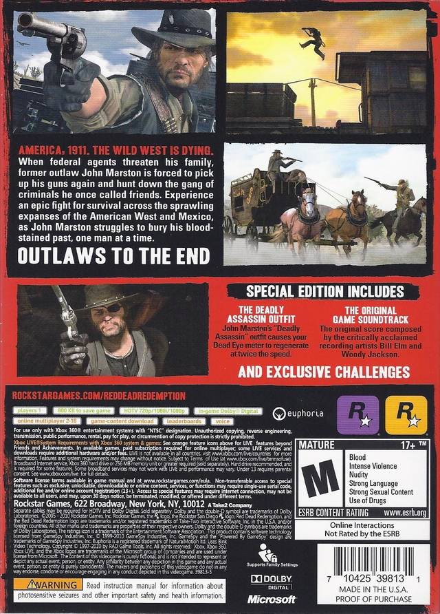 Red Dead Redemption (Special Edition) - Xbox 360 [Pre-Owned] Video Games Rockstar Games