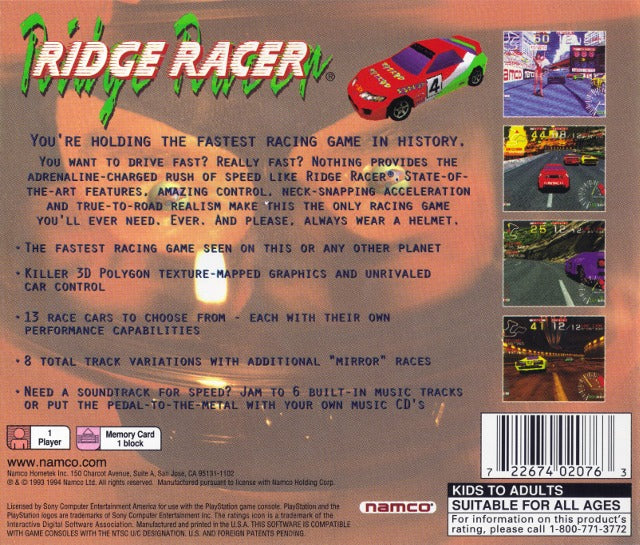 Ridge Racer (Greatest Hits) - (PS1) PlayStation 1 [Pre-Owned] Video Games Namco   