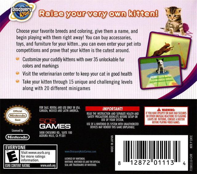 Discovery Kids: Kitten Corner - Nintendo DS Video Games 505 Games   