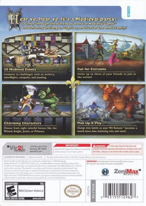 Medieval Games - Nintendo Wii [Pre-Owned] Video Games Vir2L Studios   