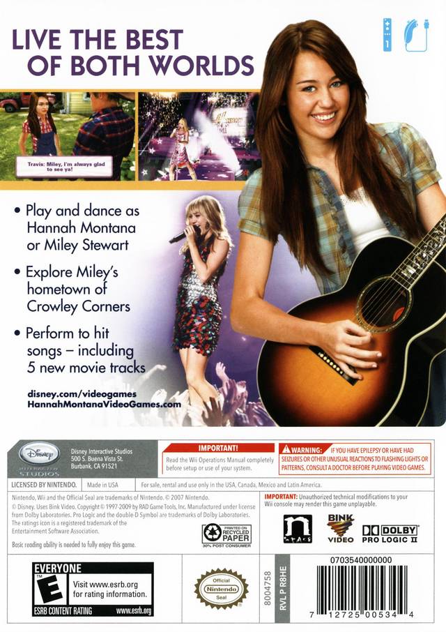 Hannah Montana: The Movie - Nintendo Wii [Pre-Owned] Video Games Disney Interactive Studios   