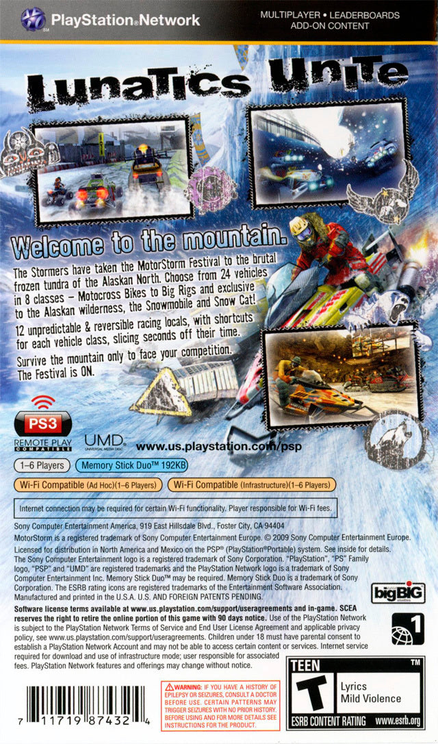 MotorStorm: Arctic Edge Para PSP - Juego De Carreras En Entornos Nevados, Edición Essentials
