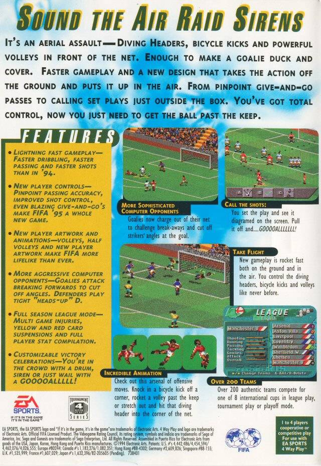 FIFA Soccer '95 - (SG) SEGA Genesis [Pre-Owned] Video Games Electronic Arts   