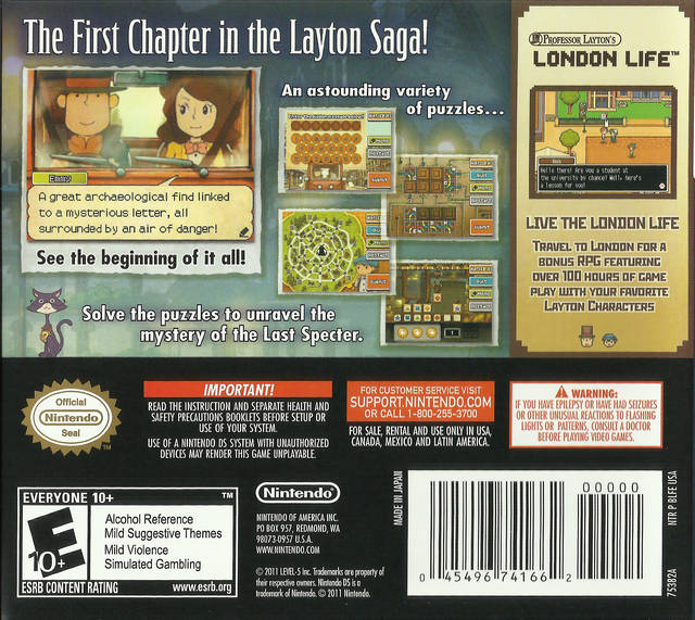 Professor Layton and the Last Specter - (NDS) Nintendo DS [Pre-Owned] Video Games Level 5   