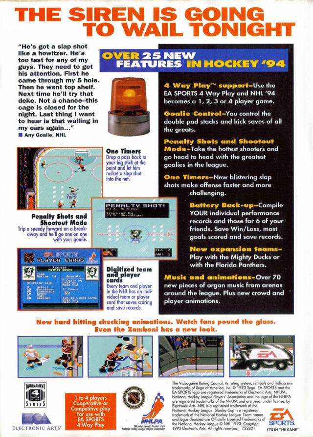 NHL '94 - (SG) SEGA Genesis [Pre-Owned] Video Games Electronic Arts   