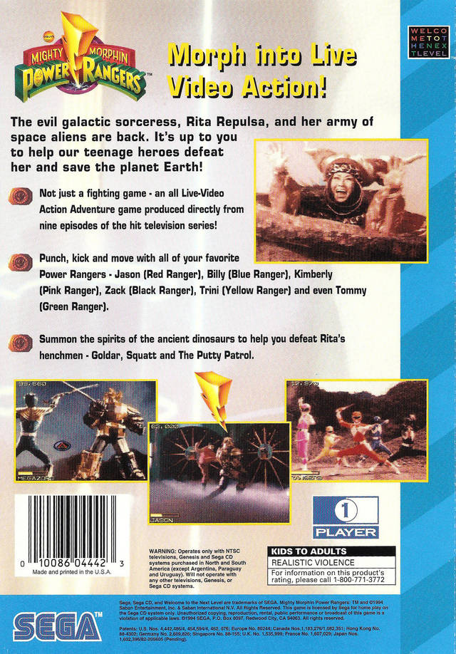 Mighty Morphin Power Rangers - SEGA CD [Pre-Owned] | J&L Game