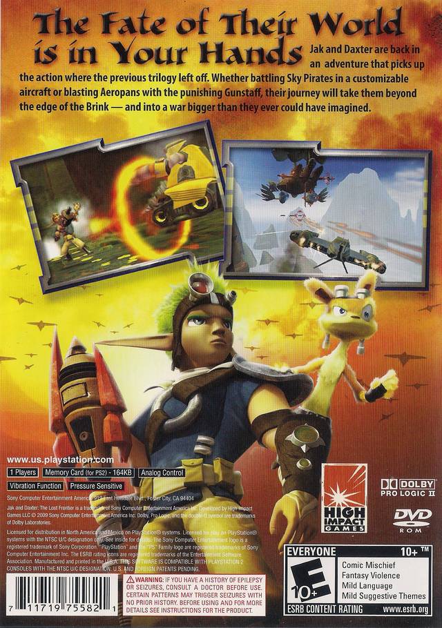 Jak and Daxter: The Lost Frontier - (PS2) PlayStation 2 Video Games SCEA   