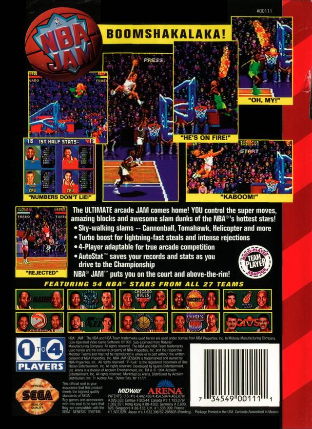 NBA Jam - (SG) SEGA Genesis [Pre-Owned] | J&L Game
