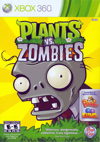 Plants vs. Zombies (Platinum Hits) - Xbox 360 [Pre-Owned] Video Games PopCap   