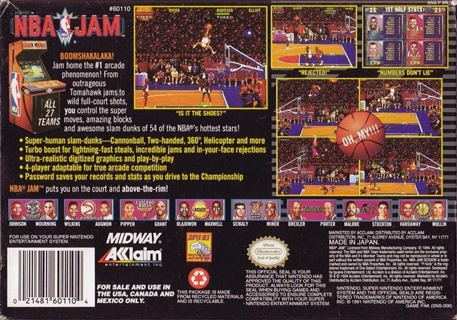 NBA Jam - (SNES) Super Nintendo  [Pre-Owned] Video Games Acclaim   