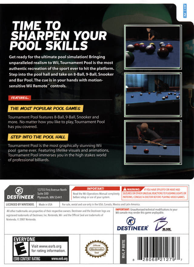 Tournament Pool - Nintendo Wii [Pre-Owned] Video Games Destineer   