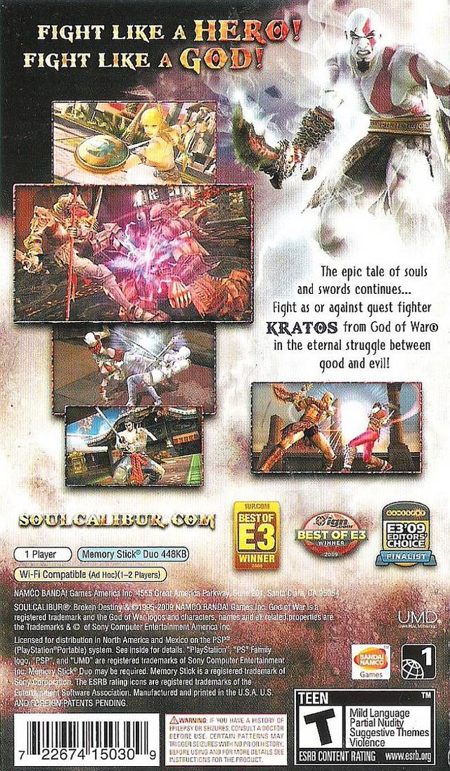 SoulCalibur: Broken Destiny - Sony PSP [Pre-Owned] Video Games Namco Bandai Games   