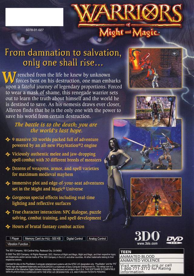 Warriors of Might and Magic - (PS2) PlayStation 2 [Pre-Owned] Video Games 3DO   