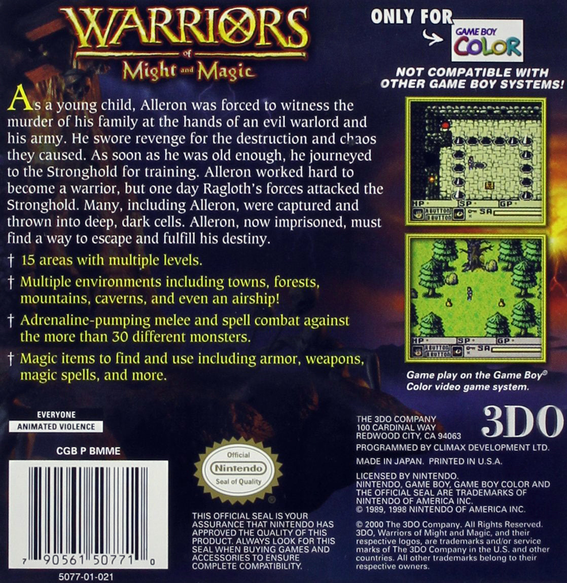 Warriors of Might and Magic - (GBC) Game Boy Color [Pre-Owned] Video Games 3DO   