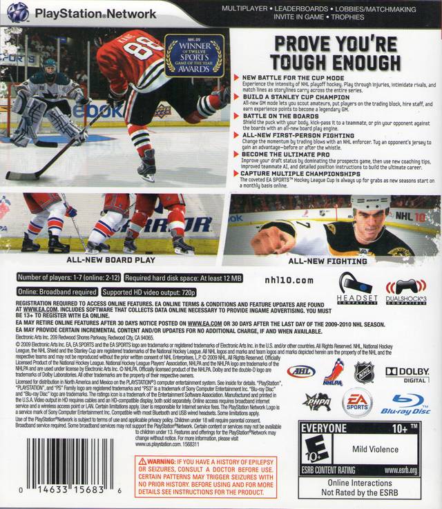 NHL 10 - (PS3) PlayStation 3 [Pre-Owned] Video Games EA Sports   