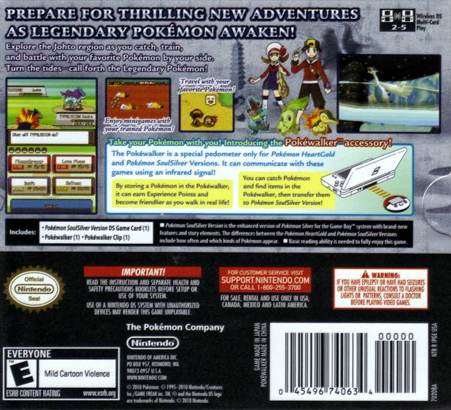 Pokemon SoulSilver Version (#2) - (NDS) Nintendo DS Video Games Nintendo   