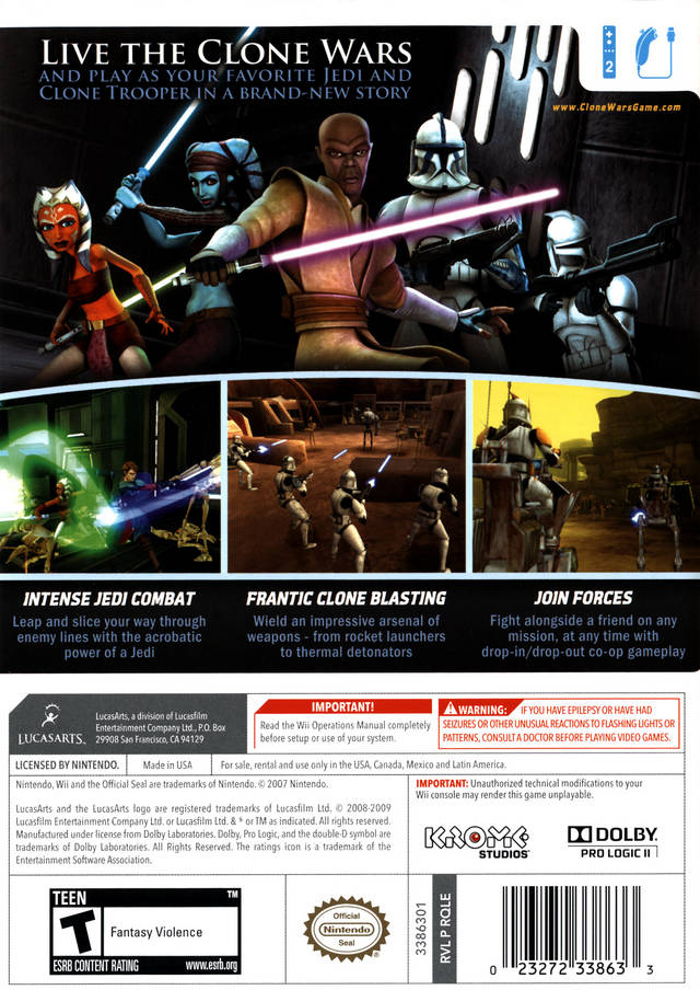 Star Wars The Clone Wars: Republic Heroes - Nintendo Wii [Pre-Owned] Video Games LucasArts   