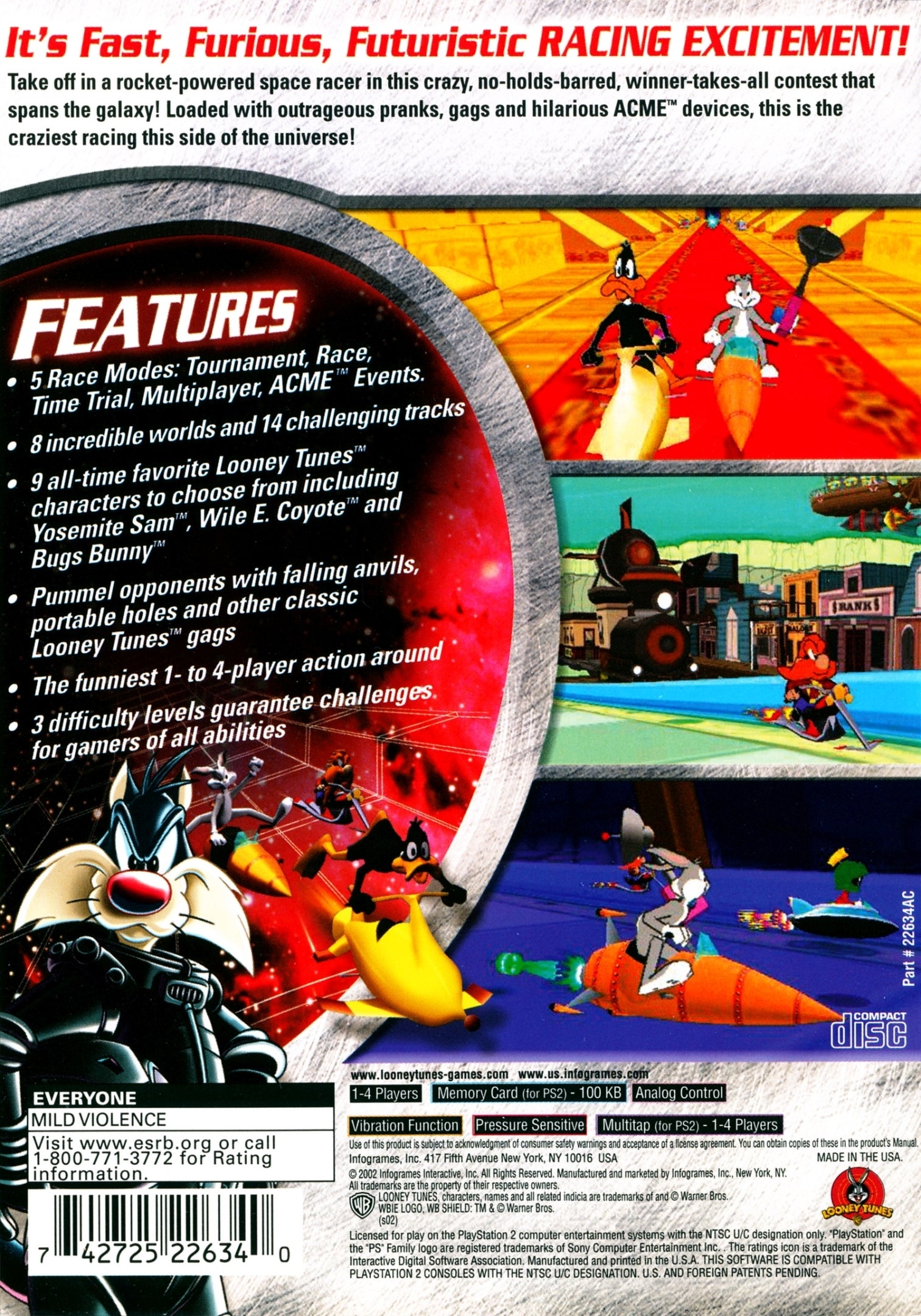 Looney Tunes: Space Race - (PS2) Playstation 2 [Pre-Owned] Video Games Atari   