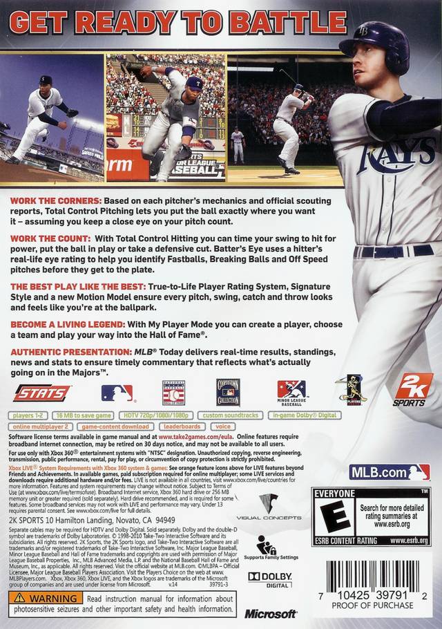 Major League Baseball 2K10 - Xbox 360 [Pre-Owned] Video Games 2K Sports   