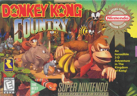 Donkey Kong Country (Players Choice) - Super Nintendo  [Pre-Owned] Video Games Nintendo   