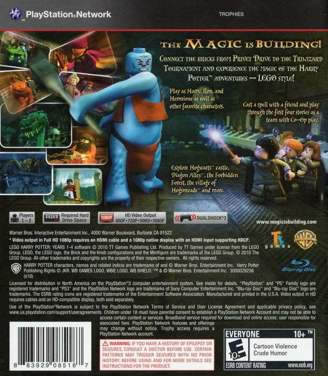 LEGO Harry Potter: Years 1-4 - PlayStation 3 Video Games Warner Bros. Interactive Entertainment   