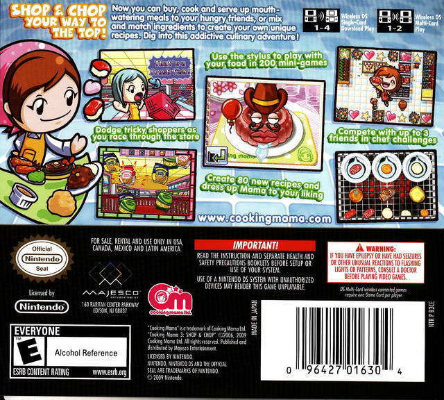 Cooking Mama 3: Shop & Chop - (NDS) Nintendo DS [Pre-Owned] | J&L Game