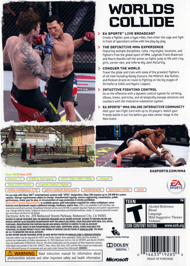 EA Sports MMA - Xbox 360 [Pre-Owned] Video Games EA Sports