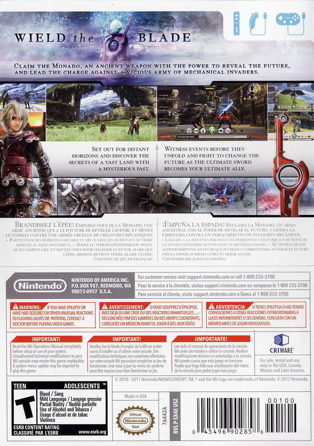Xenoblade Chronicles - Nintendo Wii [Pre-Owned] Video Games Nintendo   