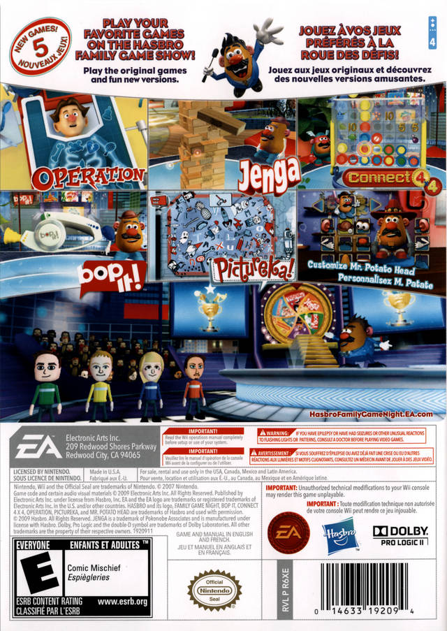 Hasbro FAMILY GAME NIGHT 2 (Nintendo Wii, 2009) - Tested Hasbro FAMILY GAME NIGHT 2 (Nintendo Wii, 2009) - Tested