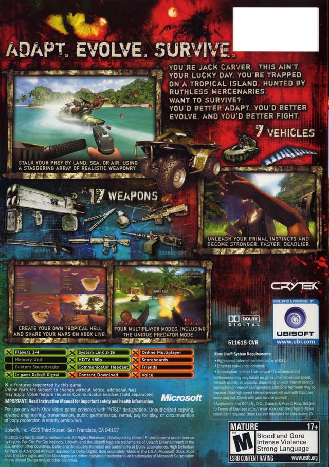 Far Cry Instincts - (XB) Xbox [Pre-Owned] | J&L Game