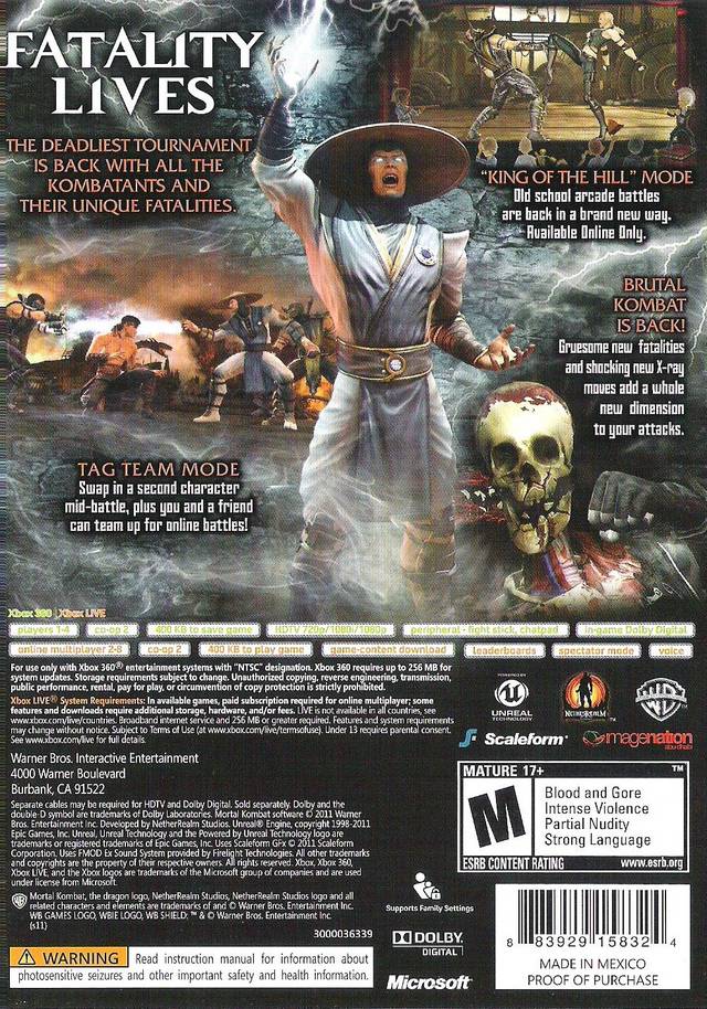 Mortal Kombat - Xbox 360 [Pre-Owned] Video Games Warner Bros. Interactive Entertainment   