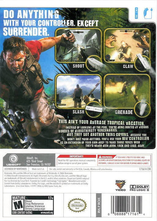 Far Cry: Vengeance - Nintendo Wii Video Games Ubisoft   