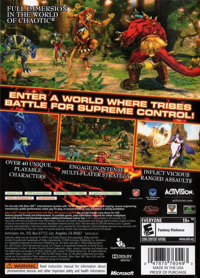 Chaotic: Shadow Warriors - Xbox 360 [Pre-Owned] Video Games Activision   