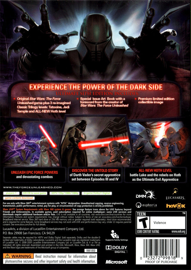 Star Wars: The Force Unleashed (Ultimate Sith Edition
