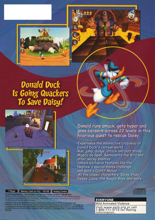 Disney's Donald Duck: Goin' Quackers - PlayStation 2 Video Games Ubisoft   