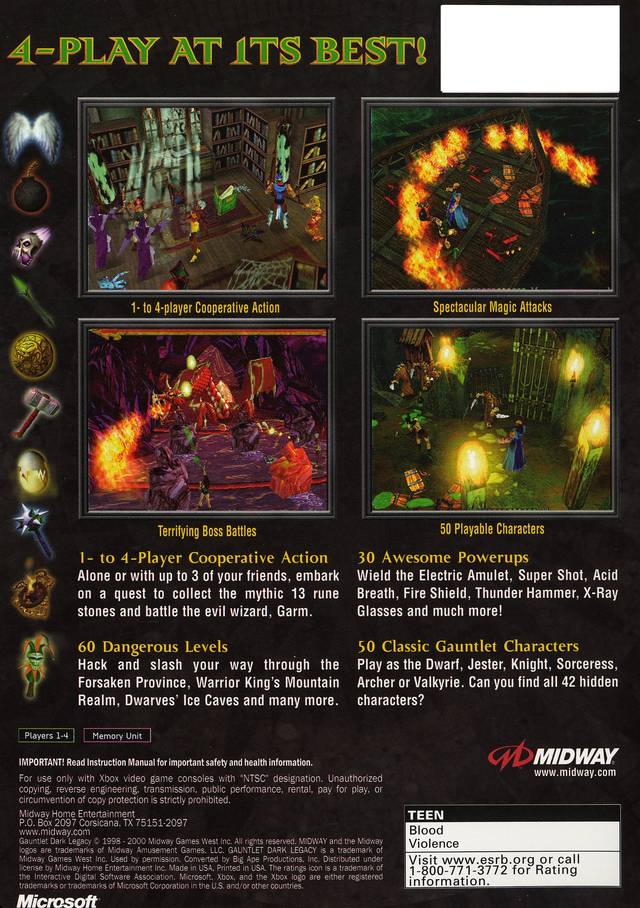 Gauntlet: Dark Legacy - (XB) Xbox [Pre-Owned] Video Games Midway   